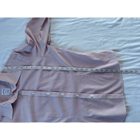 Brooks Brothers Petite Fitted Button Down Shirt, Red/White Stripe, Size 10P - Picture 7 of 7